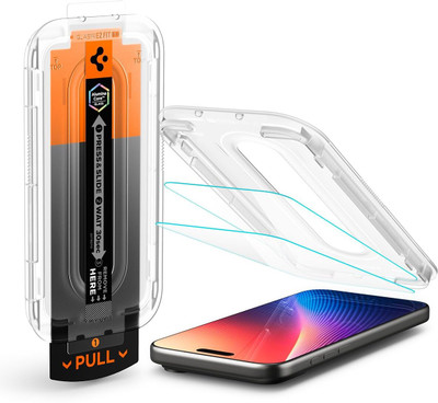 Spigen Tempered Glass Guard for iPhone 17 Pro, iPhone 17, iPhone 16 Pro(Pack of 2)