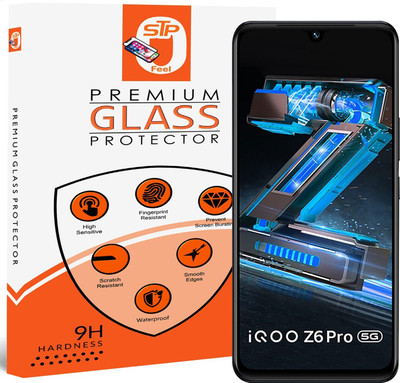 STP FEEL Tempered Glass Guard for Vivo IQOO Z6 Pro. / IQOO Z6 44W / Vivo T1 44W Edge to Edge Screen Protector with Installation Kit(Pack of 1)