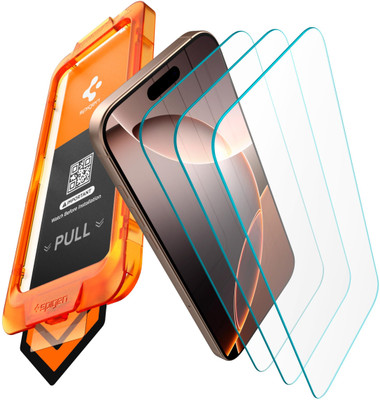 Spigen Tempered Glass Guard for iPhone 16 Pro Max(Pack of 3)