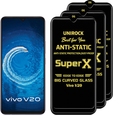 Unirock Tempered Glass Guard for Vivo V20(Pack of 3)