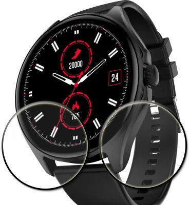 tombik Tempered Glass Guard for 30ff-Fire Boltt Apollo 4 Smartwatch(Pack of 2)