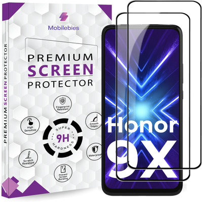 Mobilebies Tempered Glass Guard for Honor 9X OG Premium Screen Protector(Pack of 2)