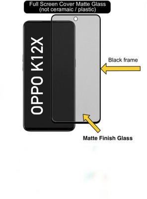 4 YARDS Tempered Glass Guard for OPPO K12X D+ Matte Tempered Glass Screen Guard Protector Anti-Fingerprint Gaming Special(Pack of 1)