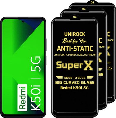 Unirock Tempered Glass Guard for Redmi K50i 5G(Pack of 3)