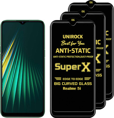Unirock Tempered Glass Guard for Realme 5i(Pack of 3)