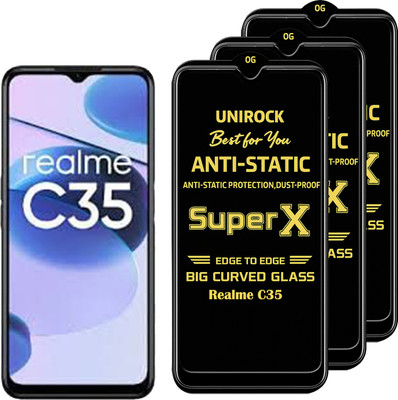 Unirock Tempered Glass Guard for Realme C35(Pack of 3)