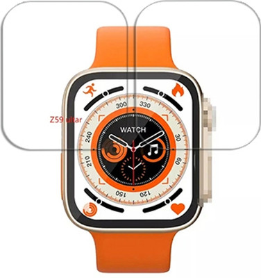 SOMTONE Edge To Edge Tempered Glass for Series 8 n8Ultra T800 T900 NFC sport N8 Ultra HW11 HW10 HW8 smart watch SMARTWATCH SCREEN GUARD(Pack of 2)