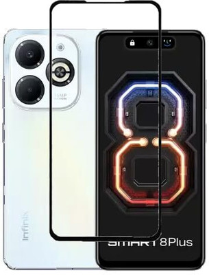 LIKEDESIGN Edge To Edge Tempered Glass for Infinix SMART 8 Plus(Pack of 1)