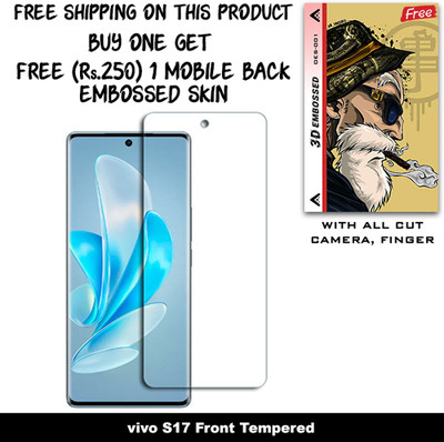 ARBAN Screen Guard for vivo S17 And Free 1 Mobile Back Embossed Skin With Cut FS001(Pack of 1)