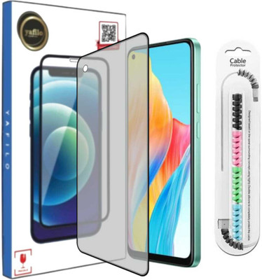 YAFILO Screen Guard for Oppo K10 4G, Oppo A76 4G, Oppo A96 4G , Oppo A33 , Oppo K10 4G Matte Tempered Glass Screen Protector with Free Cable Protector And Installation Kit.(Pack of 1)