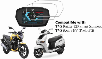 Olonga Tempered Glass Guard for TVS RAIDER SMART XCONNECT, IQUBE EV METER GUARD(Pack of 2)