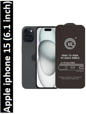S-Gripline Edge To Edge Tempered Glass for Apple iphone 15 (6.1inch), Premium Full Coverage 9H Hardness Edge to Edge(Pack of 1)