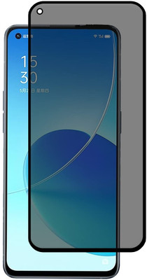 ELEF Tempered Glass Guard for Oppo Reno 6 Full Coverage Anti-Spy 9H Hardness Screen Protector(Pack of 1)