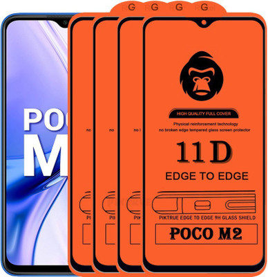 NIMMIKA ENTERPRISES Tempered Glass Guard for Poco M2(Pack of 4)