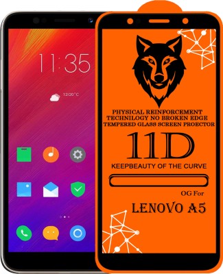 SUNSHINE Tempered Glass Guard for 11D Tempered Glass Screen Protector for LENOVO-A5|With Easy Installation Kit Full Adhesive Glass(Pack of 1)