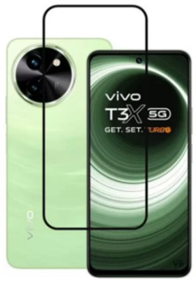 Sarju Edge To Edge Tempered Glass for Vivo T3x 5G(Pack of 1)