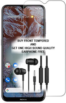 ARBAN Tempered Glass Guard for Nokia G10 FRONT TEMPERED GLASS BUY AND GET ONE HIGH SOUND QUALITY EARPHONE FREE(Pack of 1)