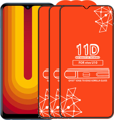 Qyist Tempered Glass Guard for Vivo U10(Pack of 3)