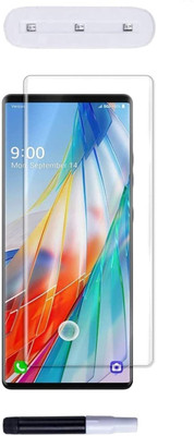 Maxboost Tempered Glass Guard for LG Wing Advanced UV HD Clearity 9H Hardness Edge to Edge Screen Coverege Combo Pack(Pack of 2)