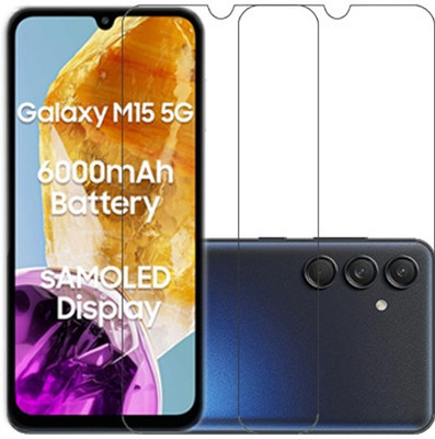 HOBBYTRONICS Tempered Glass Guard for Samsung Galaxy M15 5G, Samsung Galaxy M15, Samsung M15 5G, Samsung M15(Pack of 2)