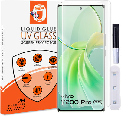STP FEEL Tempered Glass Guard for Vivo Y200 5G Premium Technology UV Glass with Installation Kit(Pack of 1)