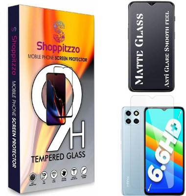 Shoppitzzo Tempered Glass Guard for Infinix Smart 6 HD**Matte Series**/Anti Glare-Anti FingerPrint(Recommended by Gamers)/Complete plain-Without black borders/9H Hardness/With Easy Installation Kit(Pack of 1)