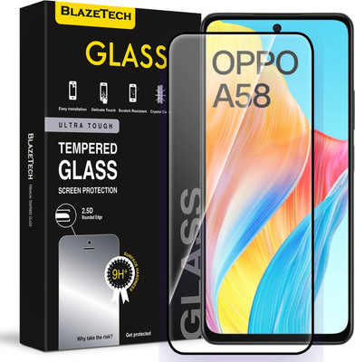 BlazeTech Tempered Glass Guard for Oppo A58 4G(Pack of 1)