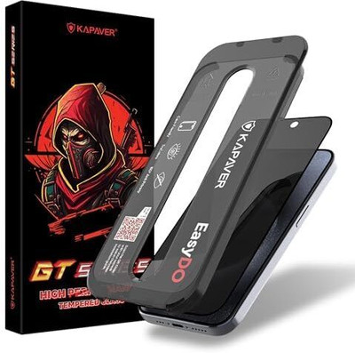 Kapaver Tempered Glass Guard for Apple iPhone 15 Pro Max(Pack of 1)