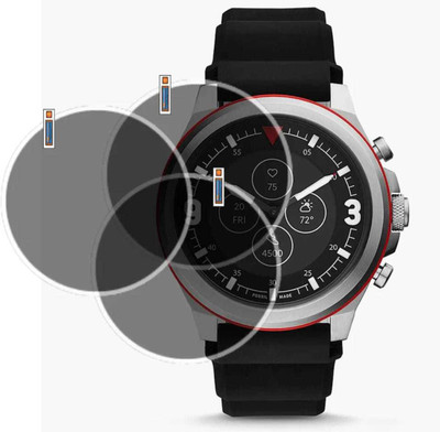 DB Tempered Glass Guard for FOSSIL LATITUDE HYBRID WATCH TEMPERED GLASS( PACK OF 3)(Pack of 3)