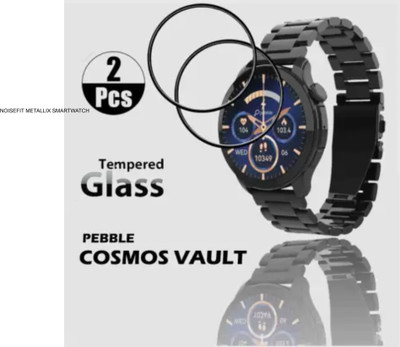 ICROMECK Tempered Glass Guard for PEBBLE COSMOS VAULT SMARTWATCH(Pack of 2)