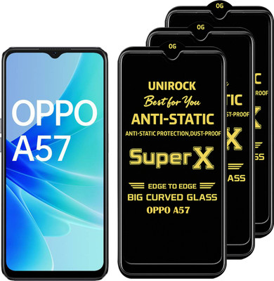 Unirock Tempered Glass Guard for Oppo A57(Pack of 3)