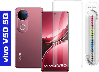 Gorilla Cases Tempered Glass Guard for vivo V50 5G, vivo V50 5G, (Premium Technology UV Glass With Installation Kit , Cable Protector)(Pack of 1)