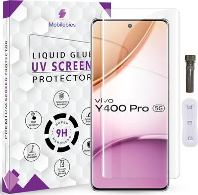 Mobilebies Tempered Glass Guard for Vivo Y400 Pro 5G Advanced HD+ UV Glass Screen Protector Guard with Easy Installation Kit(Pack of 1)
