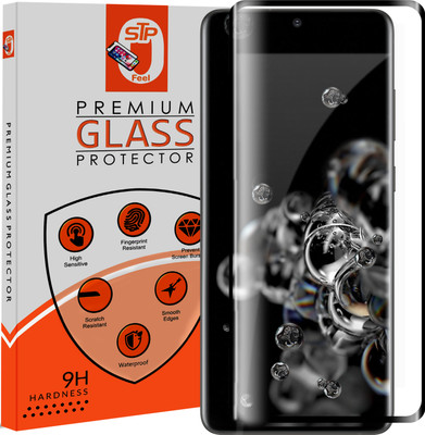 STP FEEL Edge To Edge Tempered Glass for Samsung Galaxy S21 Plus Advanced Black Border Screen Protector Guard(Pack of 1)