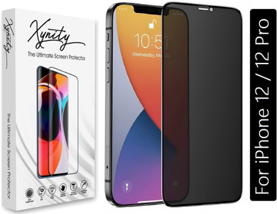 XYNITY Tempered Glass Guard for Apple iPhone 12, Apple iPhone 12 Pro, Privacy / Anti - Spy Screen Protector with Easy Installation Kit(Pack of 1)