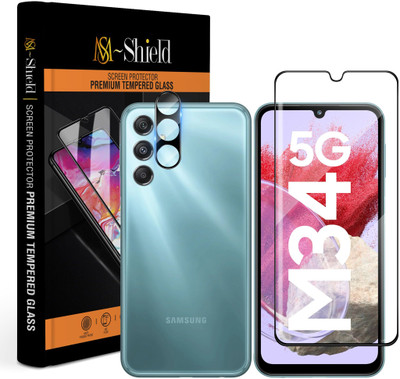 MS-Shield Tempered Glass Guard for Samsung Galaxy M34 5G, With Camera Lens Protector(Pack of 1)