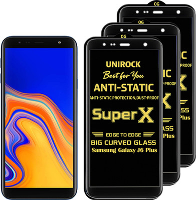 Unirock Tempered Glass Guard for Samsung Galaxy J6 Plus(Pack of 3)