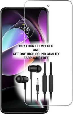 SOMTONE Tempered Glass Guard for Motorola Moto G (2022) FRONT TEMPERED GLASS BUY AND GET ONE HIGH SOUND QUALITY EARPHONE FREE(Pack of 1)