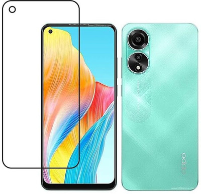 ALFA URBAN Tempered Glass Guard for Oppo A78 4G Edge To Edge HD+ Tempered Glass Full Screen Coverage with Easy Installation(Pack of 1)