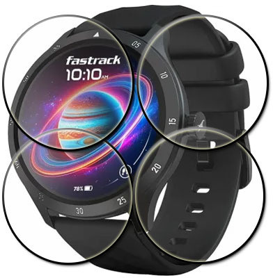 tombik Tempered Glass Guard for 53ccr-Fastrack Jupitor R2 Smartwatch(Pack of 4)