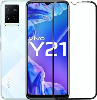 AKSHUD Edge To Edge Tempered Glass for VIVO Y21E(Pack of 1)