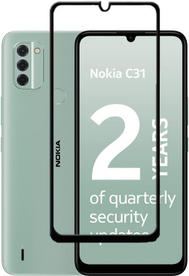 Caseline Tempered Glass Guard for Nokia C31(Pack of 1)
