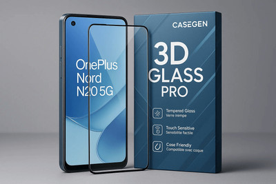 CASEOGEN Tempered Glass Guard for OnePlus Nord N20 5G Tempered Glass Screen Protector – 9H Hardness, Ultra HD Clarity, Bubble-Free Installation, Anti-Scratch Protection(Pack of 1)