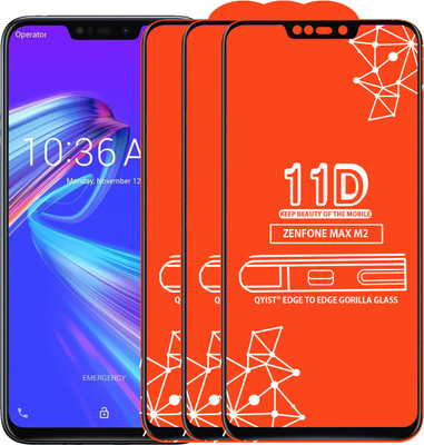 Qyist Tempered Glass Guard for Asus Zenfone Max M2(Pack of 3)