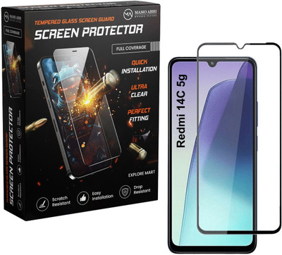 mehra Tempered Glass Guard for Mi Redmi 14C 5G Premium Quality Superx(Pack of 1)