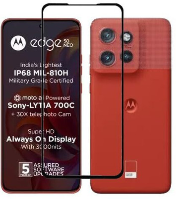 GDBUY Edge To Edge Tempered Glass for Motorola Edge 50 NEO, MOTOROLA edge 50 NEO, Moto Edge 50 NEO(Pack of 1)