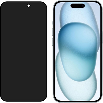 Dainty TECH Tempered Glass Guard for Apple iPhone 15 Plus, Apple iPhone 15+, Privacy Tempered Glass(Pack of 1)