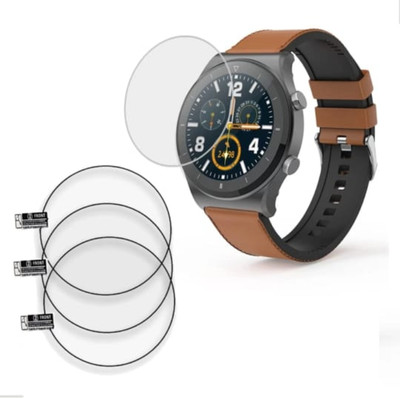 DOWRVIN Tempered Glass Guard for PEBBLE REVO SMART WATCH (PACK OF 3)(Pack of 3)