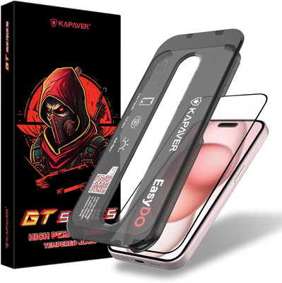 Kapaver Tempered Glass Guard for Apple iPhone 15(Pack of 1)