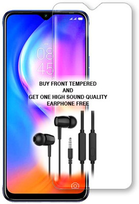 ARBAN Tempered Glass Guard for Tecno Spark 6 Air FRONT TEMPERED GLASS BUY AND GET ONE HIGH SOUND QUALITY EARPHONE FREE(Pack of 1)